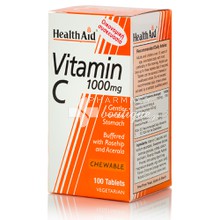 Health Aid Vitamin C 1000mg Μασώμενη - Πορτοκάλι, 100 tabs 