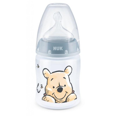 NUK First Choise Disney Winnie The Pooh Μπιμπερό Πολυπροπυλενίου (PP) Με Θηλή Σιλικόνης 0-6 Μηνών & Δείκτη Ελέγχου Θερμοκρασίας 150ml