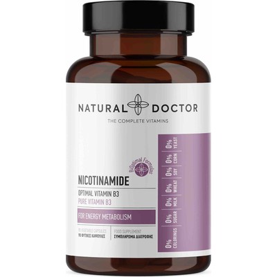NATURAL DOCTOR Nicotinamide Nutritional Supplement For Nervous System Health 90 Capsules