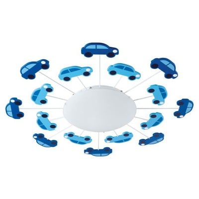 Kids Wall Light Viki With Blue Cars Pattern 1Xe27