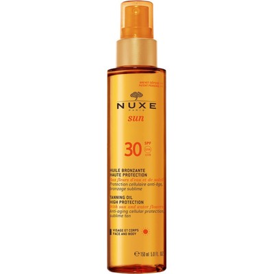 Nuxe  SUN tanning oil- Λάδι μαυρισματος για προσωπ