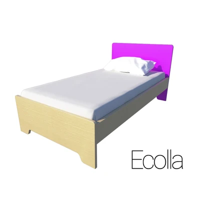 Παιδικό Ημίδιπλο Κρεβάτι Φούξια Irven  Ecolla 110x