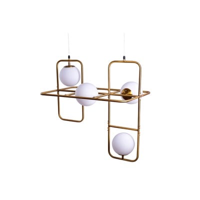 Pendant Light Se 133-4Ps Athen Brushed Brass With 