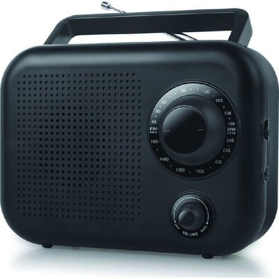 Newone Battery And Power Radio Black Analog R-210