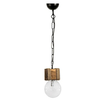 Pendant Light 1xE27 Wooden Beam With Chain