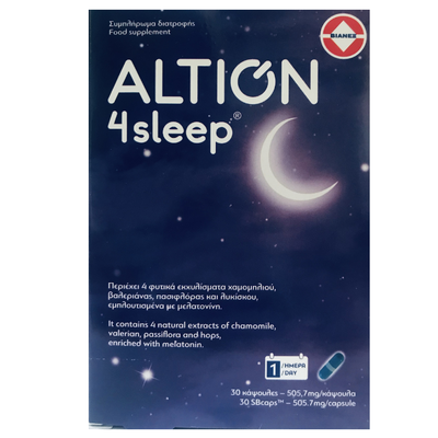 Altion 4 Sleep Συμπλήρωμα Διατροφής για Βελτίωση τ