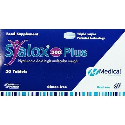MEDICAL Syalox 300 Plus Συμπλήρωμα Διατροφής Για Τις Αρθρώσεις Με Υαλουρονικό Οξύ Υψηλού Μοριακού Βάρους 20 Ταμπλέτες