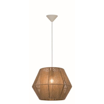 Pendant Light With Ropes Beige Ε27 60W Zaira