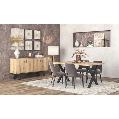 Τραπέζι Δείπνου 158.5x90x78 N6 Μελί Μελαμίνη