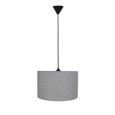 Pendant Light 1xE27 Fabric Grey Lampshade D30