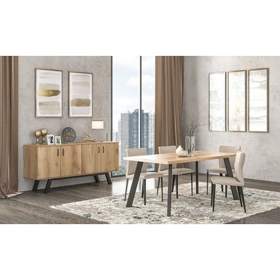 Τραπέζι Δείπνου 158.5x90x78 N5 Μελί Μελαμίνη
