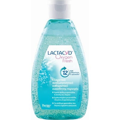 LACTACYD Oxygen Fresh Καθαριστικό Gel Της Ευαίσθητης Περιοχής Με Φυσαλίδες Οξυγόνου & Αρκτικά Μούρα 200ml