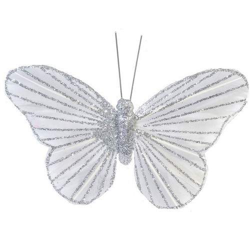 Dekoruese Perdesh Flutur Silver Me Xixa 10.5 Cm