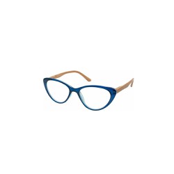 Vitorgan Eyelead Reading Glasses Unisex Color Blue Butterfly Grainy With Wooden Arm E205 1 piece