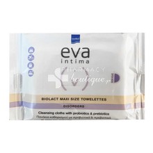 Intermed Eva Intima Biolact Maxi Size Towelettes - Πανάκια Καθαρισμού Ευαίσθητης Περιοχής, 10τμχ.