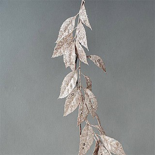 Branch with Pink Glitter Leaves 180cm 600-45408