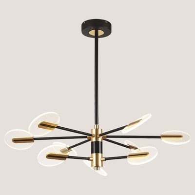 Dimmable Led Black/Gold Pendant Light 63W 3000-600