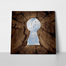 Keyhole shaped mountain cliff 313119116 a
