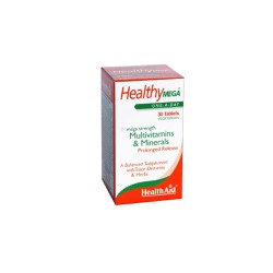 Health Aid Healthy Mega Nutritional Supplement With 43 Nutrients For Complete Coverage & High Performance 30 tablets