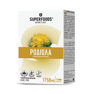 Superfoods Ροδιόλα Συμπλήρωμα Διατροφής 1750mg 30c