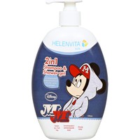 Helenvita Kids Mickey 2in1 Shampoo & Shower 500ml - Ήπιο Σαμπουάν & Αφρόλουτρο Με Περιπετειώδες Άρωμα Μήλο Ανανά & Πορτοκάλι