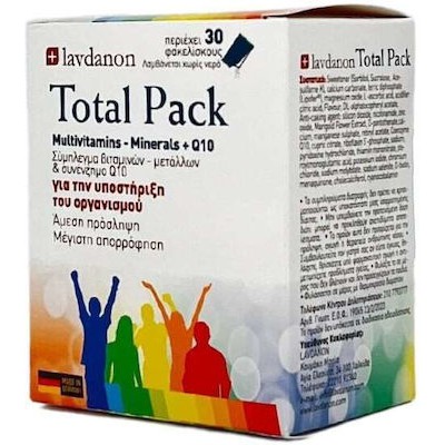 LAVDANON Total Pack Multivitamins Minerals Q10 30 Φακελάκια