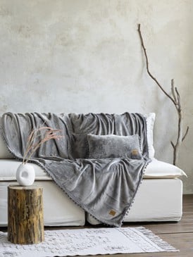 Throw Blanket - Macia - Gray