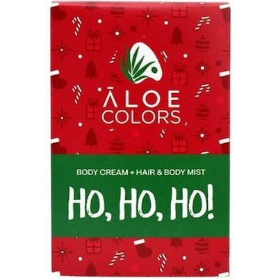 ALOE COLORS Promo Ηο Ηο Ηο! Με Body Cream Ενυδατική Κρέμα Σώματος 100ml & Hair & Body Mist Ενυδατικό Σπρέι Μαλλιών & Σώματος 100ml Άρωμα Μελομακάρονο