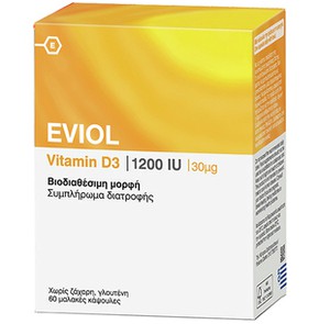 Eviol Vitamin D3 1200IU για τη Φυσιολογική Λειτουρ
