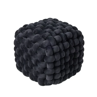 Das Home Διακοσμητικο Πουφ 43χ43χ40 2271 Black 43x