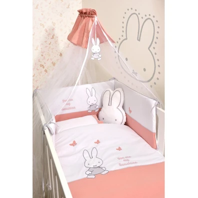 Miffy σετ 9τ Des.62  Προίκας  Σομόν με Μεταλλικό Σ