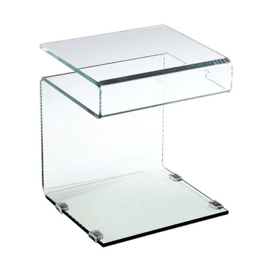 Glasser Τραπεζάκι Βοηθητικό Διάφανο Γυαλί 12mm