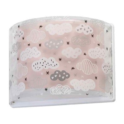 Childrens Clouds Wall Lamp Pink 1Xe27 41418E