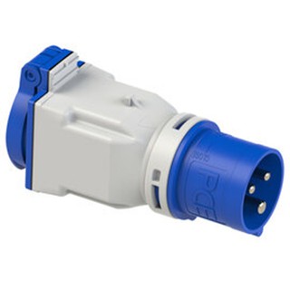 Caravan adapter with safety socket 3x16A 230V IP44