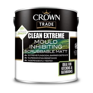 Πλαστικό χρώμα ματ Αντιμουχλικό Crown Clean Extreme Mould Inhibiting Scrubbable