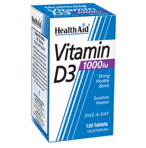 Health Aid Vitamin D3 1000 i.u., 120 tabs