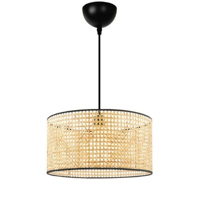 Pendant Light 1xE27 Rattan Cylinder