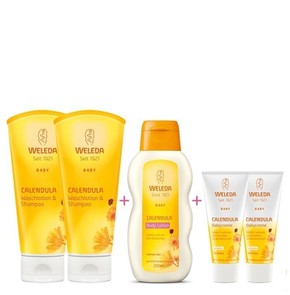 Baby Set 3: 2x Weleda Σαμπουάν-Αφρόλουτρο Καλέντου