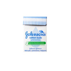 Johnson's Cotton Buds Μπατονέτες Σε Ανακυκλώσιμη Συσκευασία 100 τεμάχια