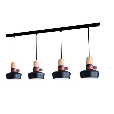 Pendant Light Μπαρα Black Ματτ 4Xε27 Μαχ 40W