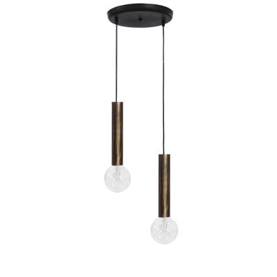 Pendant Light 2xE27 Round Base With Adjustable Bro