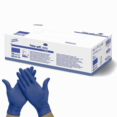HARTMANN Peha-Soft Γάντια Νιτριλίου Χωρίς Πούδρα Σε Μπλε 150 Τεμάχια