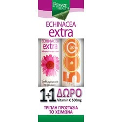 Power Health Echinacea Extra 24 Effervescent Tabs & Vitamin C 500mg 20 Effervescent Tabs 1 + 1 FREE