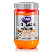 Now Sports L-Glutamine Pure Powder - Υποστήριξη Μυικής Μάζας, 454gr (1 lb.)