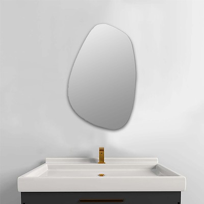 Καθρέπτης μπάνιου τοίχου σε σχήμα πέτρας 43x77/55x