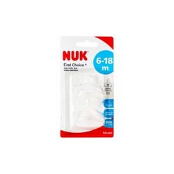 Nuk First Choice+ Θηλές Σιλικόνης 6-18 Μηνών Μέγεθος Medium 2 τεμάχια