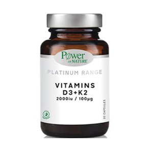 Power of Nature Platinum Range Vitamins D3 & K2 20