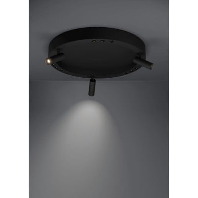 Ceiling Led Light Bruscoli Black Dimmable With Rem