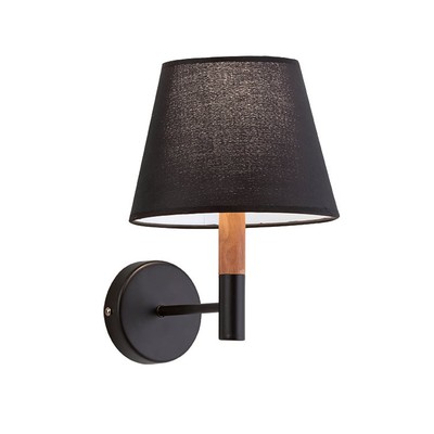 Wall Lamp Villy E27 42W Black / Oak