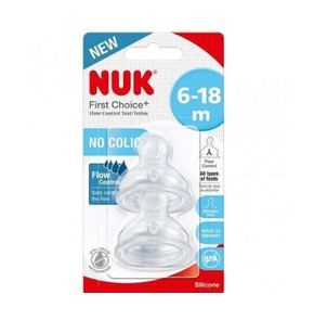 Nuk First Choice Flow Control-Θηλή Σιλικόνης 6-18 